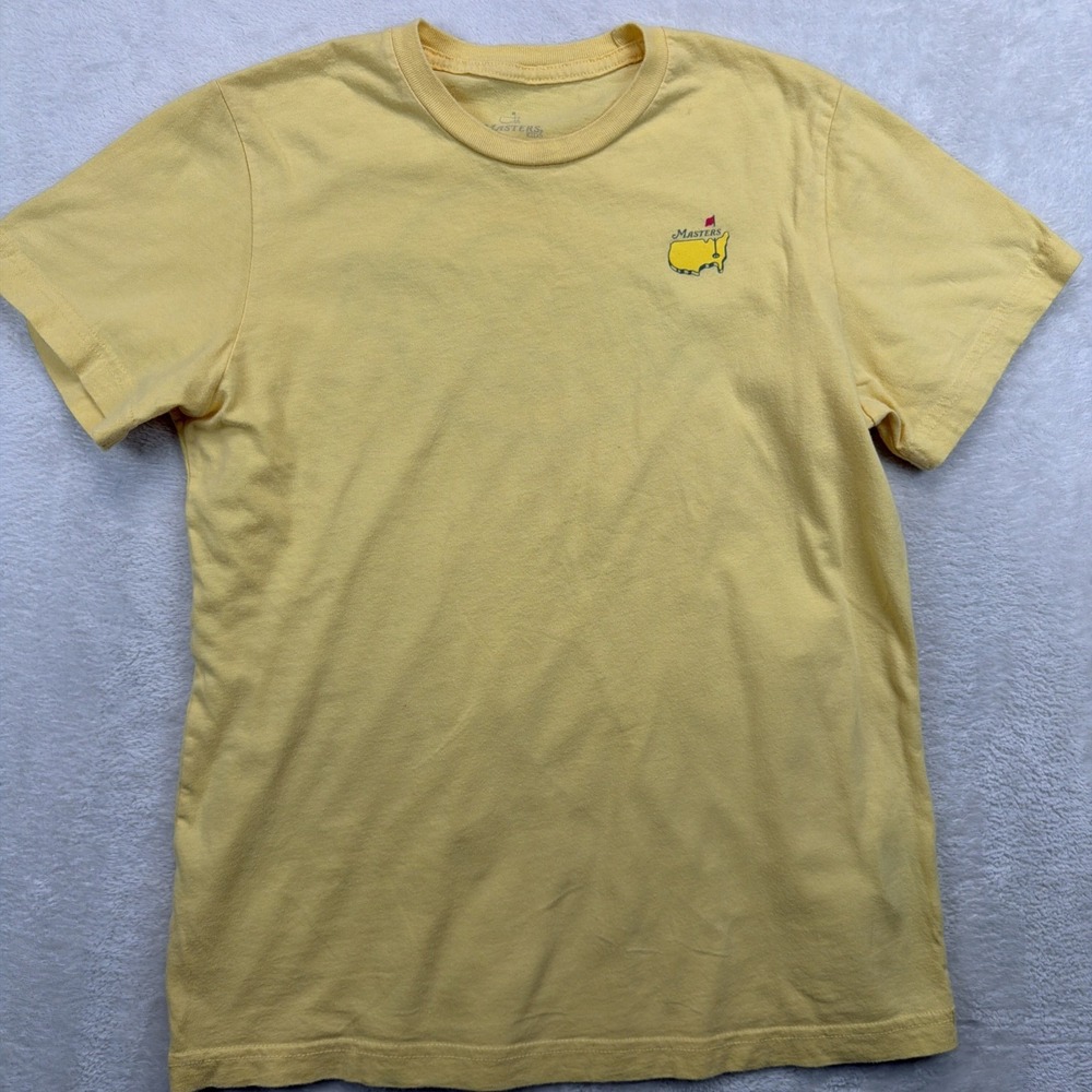 Masters Augusta National Boys Yellow Logo T Shirt Golf Large